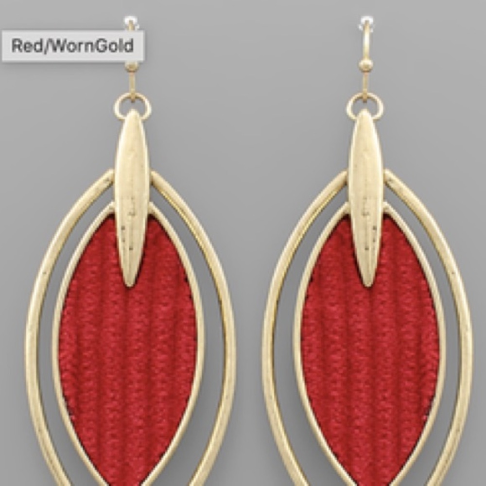Red gold earrings boutique earrings